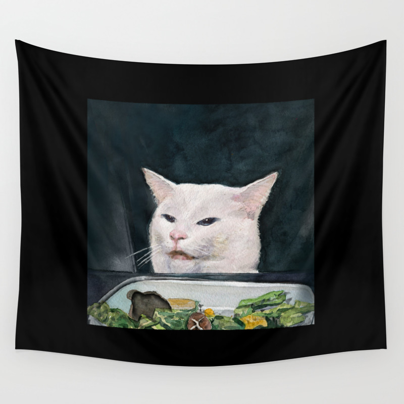 Woman Yelling At Cat Meme 4 Wall Tapestry By Fablica Society6