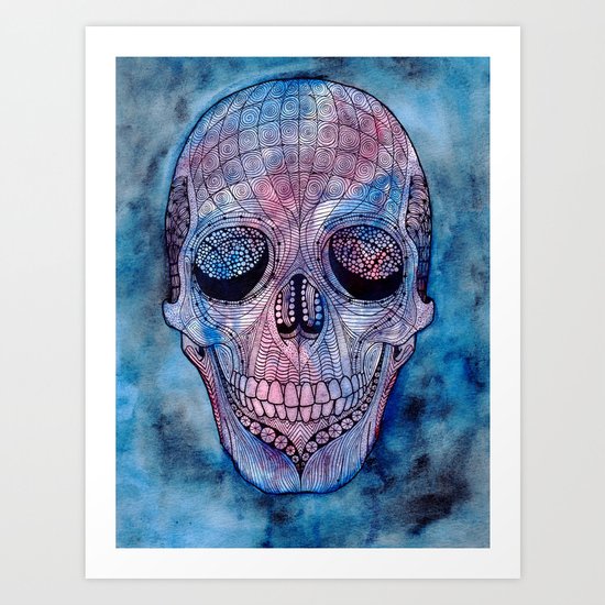 Patterned Skull Art Print