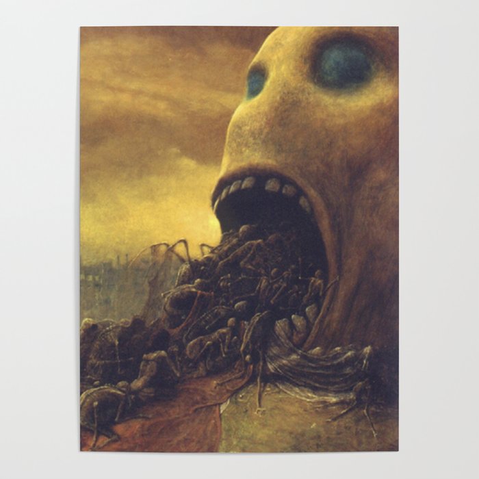 Untitled (Behemoth), by Zdzisław Beksiński Poster