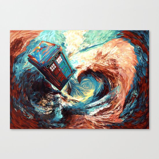 Tardis doctor who at starry night Dark Vortex iPhone 4 4s 5 5c 6, pillow case, mugs and tshirt Canvas Print