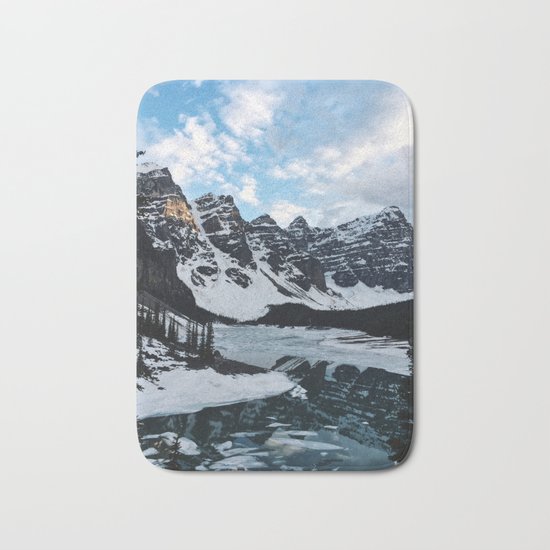 Left my heart in Moraine lake Bath Mat