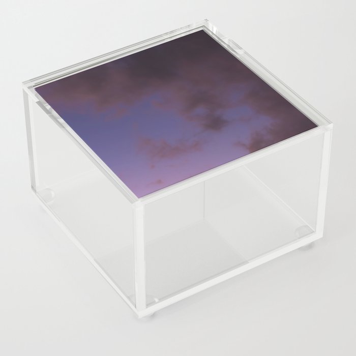 /// Welcoming the night ///  Pink and purple photo of the sky and clouds in South East Queensland Acrylic Box