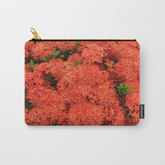 Tropical Orange Flowers Carry-All Pouch