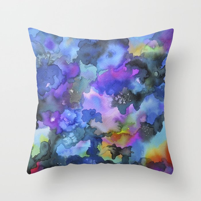 Falaxy Throw Pillow | Abstract, Painting, Space