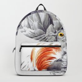 Cockatoo Head | High resolution watercolor illustration Backpack | Animalt Shirt, Birdsjournals, Nature, Cockatoomasks, Cockatoo, Cutebirdprints, Drawing, Cockatoopins, Wildlife, Framedbirdpainting 
