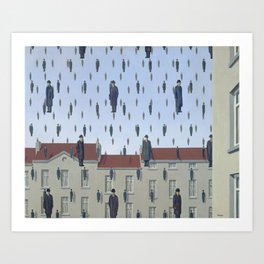 Golconda by René Magritte  Art Print