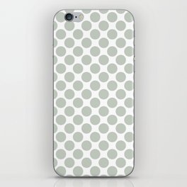 Smoked Sage and White Large Polka Dot Pattern Pairs DV 2022 Popular Colour Favored One 0455 iPhone Skin