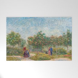 Vincent van Gogh - Garden in Montmarte with Lovers Welcome Mat