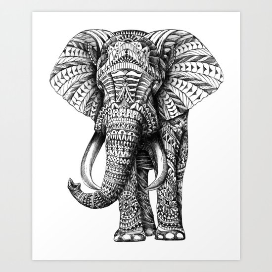 Ornate Elephant Art Print