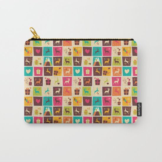 Christmas square pattern 02 Carry-All Pouch