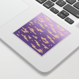 Japanese Gold and Purple Clouds Sticker