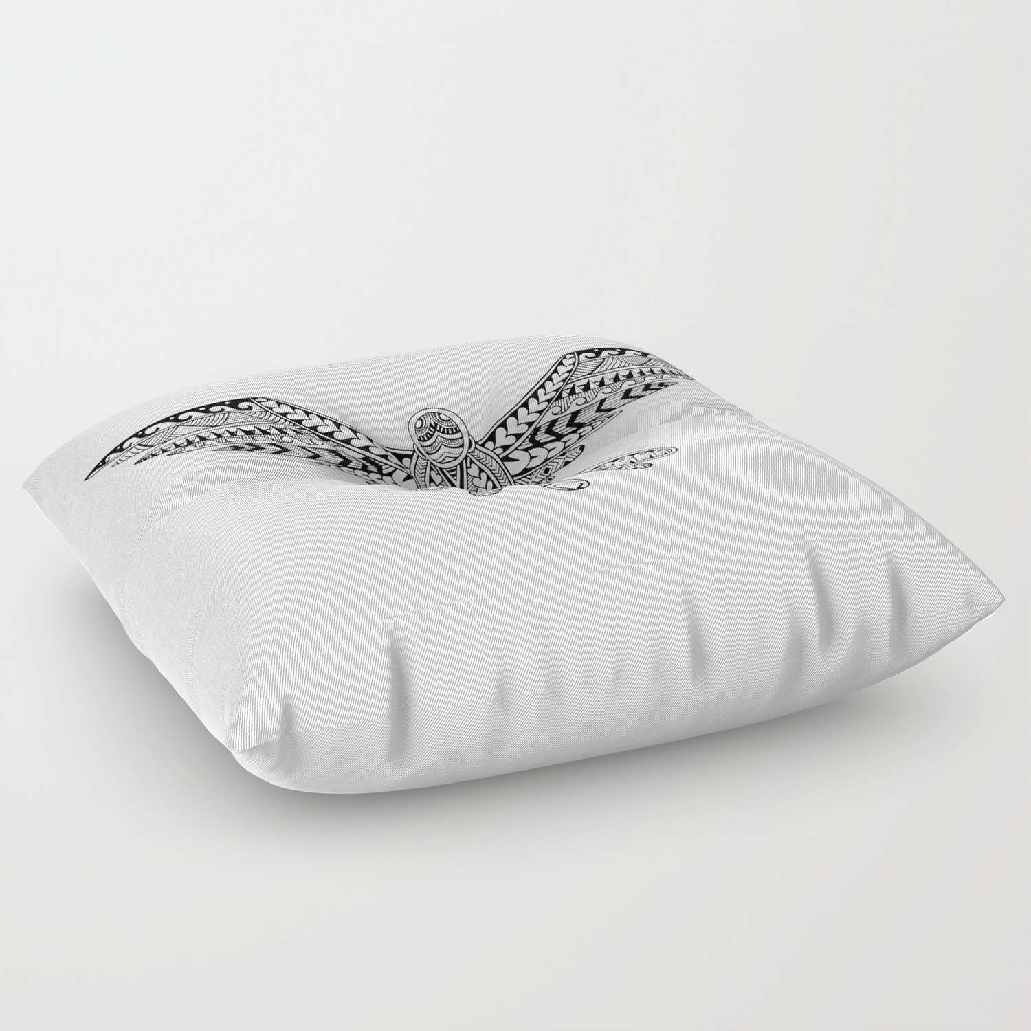 Dove Tribal Tattoo Floor Pillow