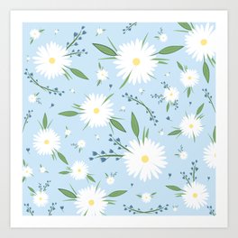 chamomile pattern Art Print
