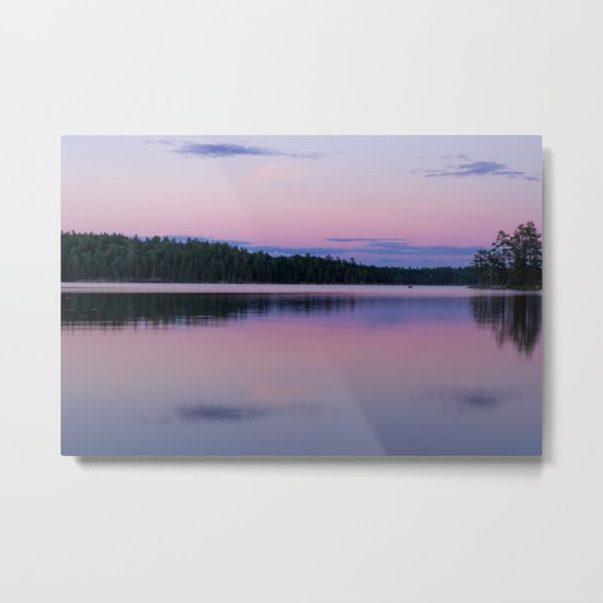 Sunset on Little Loon Metal Print