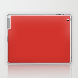 Red Alert bright crimson red solid color modern abstract pattern Laptop Skin