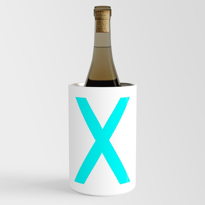 LETTER X (CYAN-WHITE) Wine Chiller