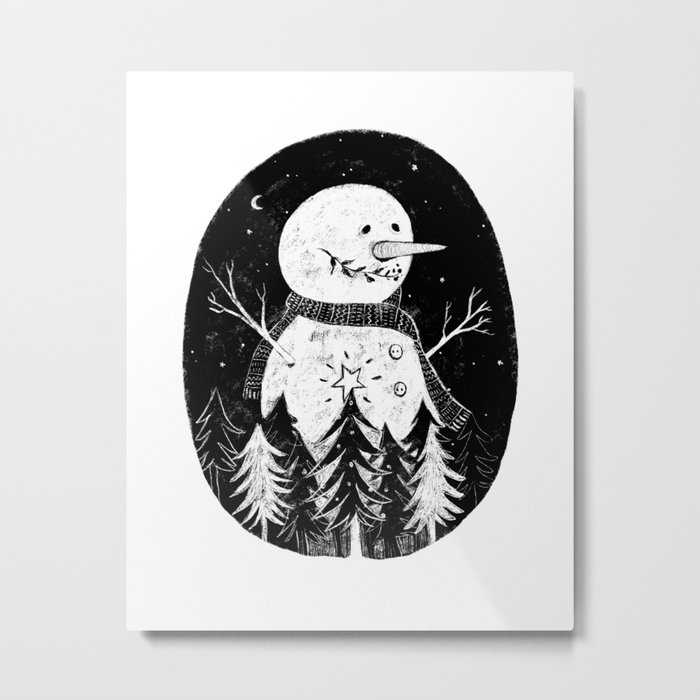 Snowman Metal Print