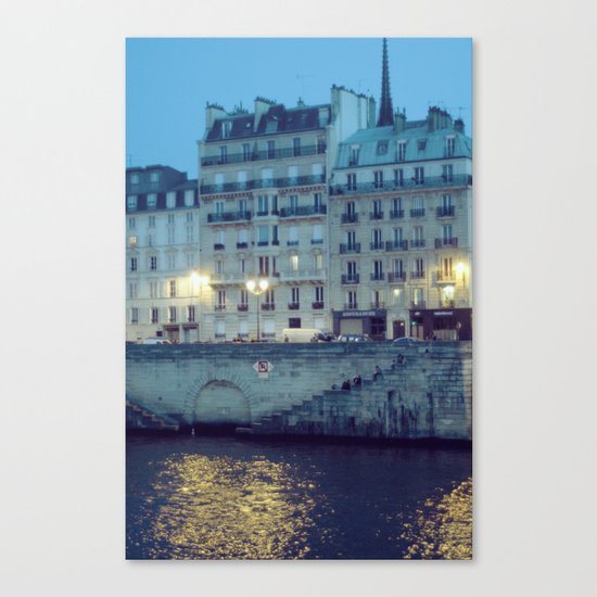 Paris by Night: Ile de la Cite Canvas Print