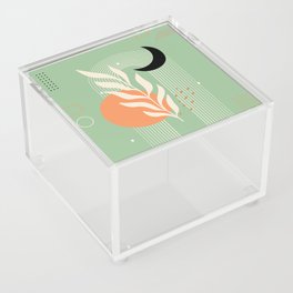 Sage Mid Centuy Abstract Acrylic Box