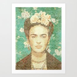 Rosas para Frida Art Print
