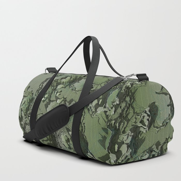 Typo Camo Duffle Bag by Visual Ammo Society6