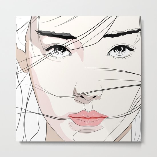 Under The Mask Metal Print