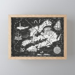 Treasure Map Framed Mini Art Print