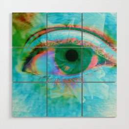 Eye in Bloom [Blue] Wood Wall Art