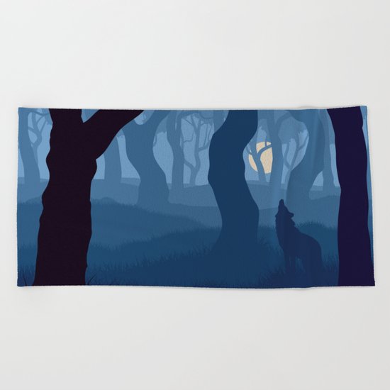 Wolf Beach Towel
