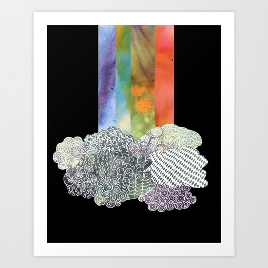 Clouds & Rainbow Art Print