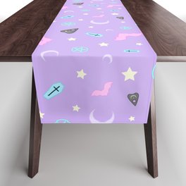 Pastel Goth Occult Pattern Table Runner