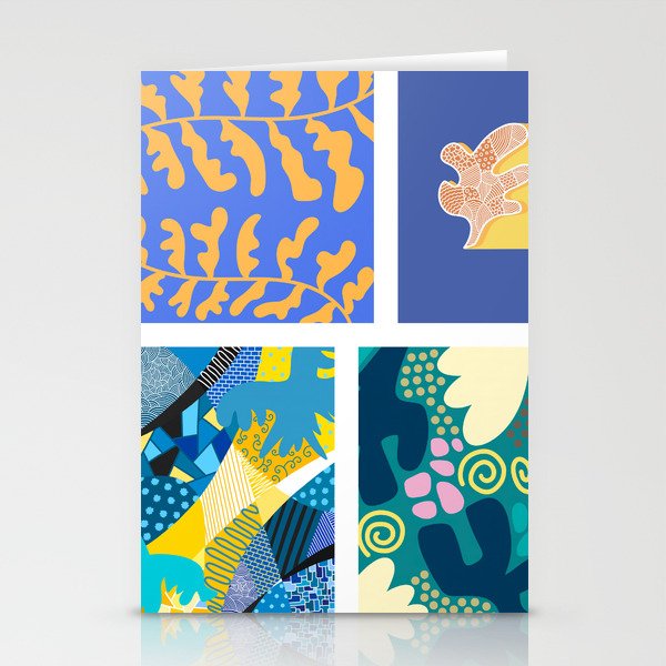 Assemble patchwork composition 16 Stationery Cards