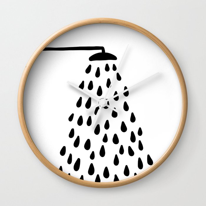 Shower in bathroom Wall Clock