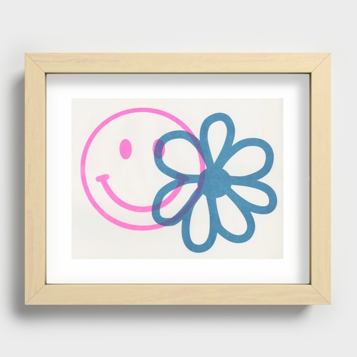 Happy Flower Recessed Framed Print