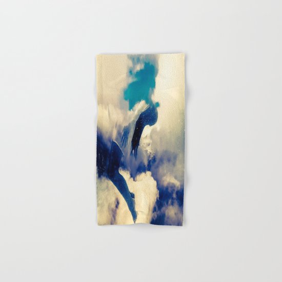 Woman and sky Hand & Bath Towel