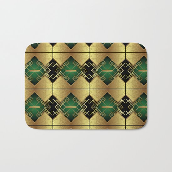 Vintage Art Decó Pattern Bath Mat