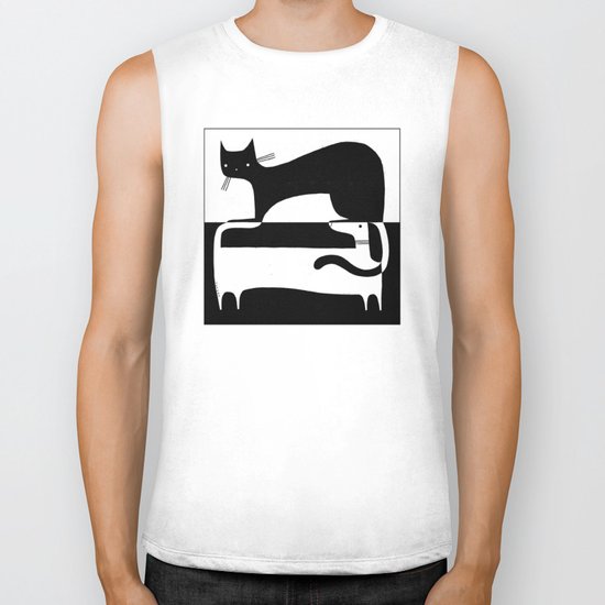 BLACK & WHITE 2 Biker Tank