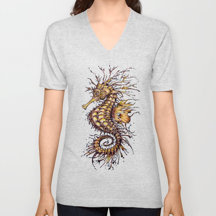 Seahorse V Neck T Shirt
