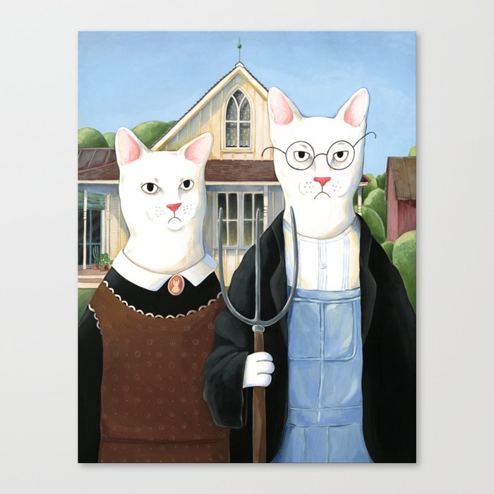 Cat Gothics Canvas Print