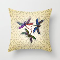 DRAGONFLY CIRCLE 2 Throw Pillow