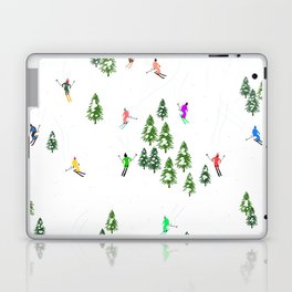 ⭐⭐⭐⭐⭐ Retro Alpine Skiers Illustration I - Skiing - Ski resort fun Laptop Skin