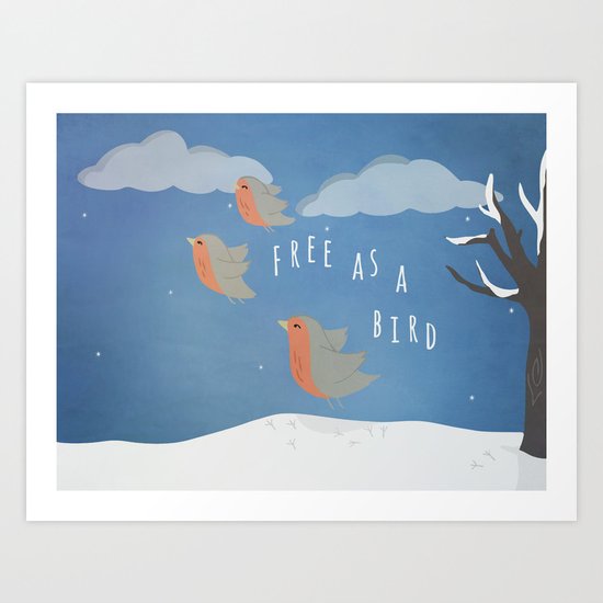 Winter Birds Art Print