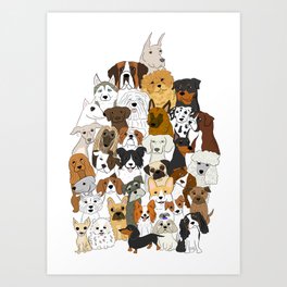 Dog Love Art Print