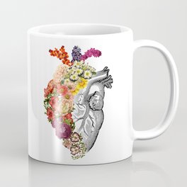 Flower Heart Spring White Mug