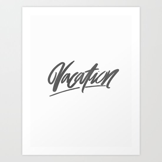 Vacation Brushlettering Art Print