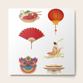 Chinese Arts Crafts Music and Dance Metal Print