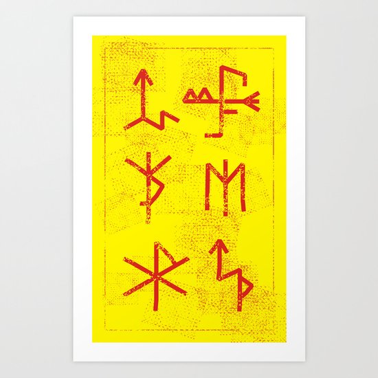 Runes Art Print