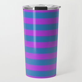 Blue and Purple Stripes Travel Mug