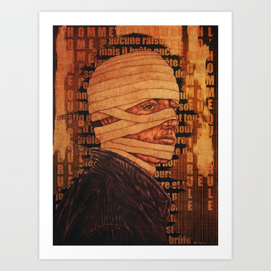 The Burn Man still in love Art Print