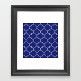 Quatrefoil Persian Blue 1 Framed Art Print